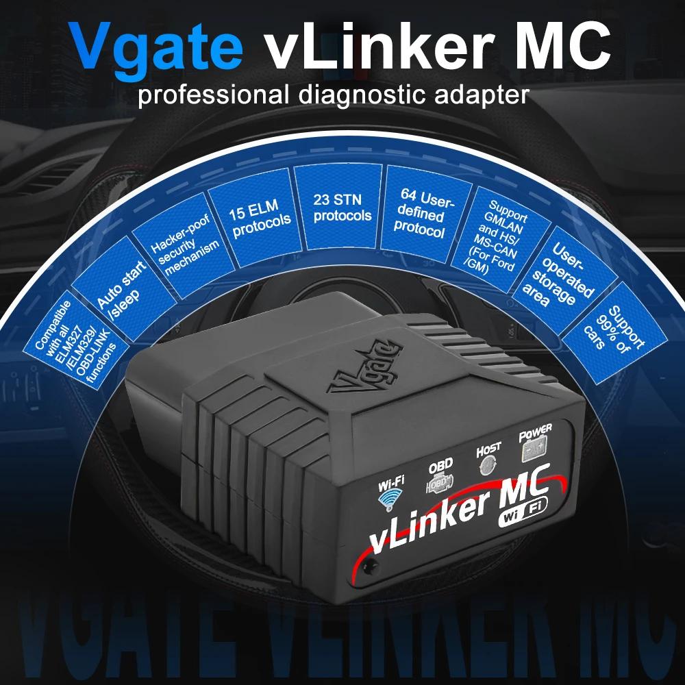  Vgate VLinker MC + ELM327 V2.2 OBD2 ĳ, ڵ  ĳ,    Ȯ, iOS ȵ̵  